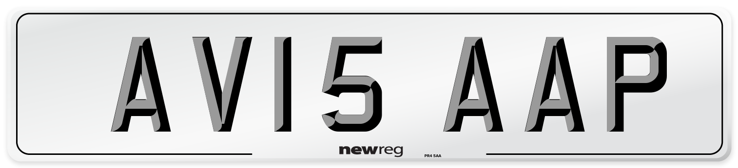 AV15 AAP Number Plate from New Reg